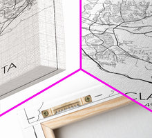 Load image into Gallery viewer, Santa Clarita Street Map, California Map, City Map Print, Minimalist Art, Wall Art, Canvas Print, Bedroom Wall Décor, Unique Travel Gifts