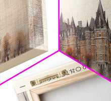 Cargar imagen en el visor de la galería, Château Frontenac COUNTRY Travel Poster Print, Framed Canvas Print, COUNTRY Travel Art, Wood Framed Art, Wall Hanging, Home Decor