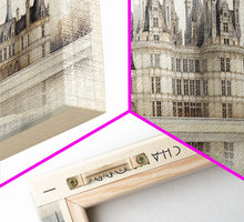 Cargar imagen en el visor de la galería, Château de Chambord Travel Poster Print, Framed Canvas Print, COUNTRY Travel Art, Wood Framed Art, Wall Hanging, Home Decor
