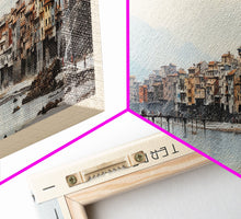 Cargar imagen en el visor de la galería, Cinque Terre Travel Poster Print, Framed Canvas Wall Art, Metal Wall Art, COUNTRY art, Gift For Him, Travel Wall Art, Travel Lover Gift