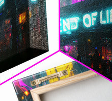 Load image into Gallery viewer, End Of Line, Cyberpunk Subway Art, Dystopian Cyber Punk City, Canvas Print, Bladerunner vibes art, cool wall art, night city