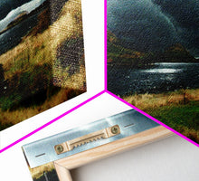 Carregar imagem no visualizador da galeria, A Thunderstorm at night over the lake, canvas print, rain storm over a lake, cool wall art, unique wall art, ready to hang canvas