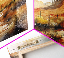 Carregar imagem no visualizador da galeria, Extra Large Wall Art, Desert Landscape Painting Framed Canvas Print, Metal Art, Wood Framed Original Art, Living Room Decor, Landscape Art