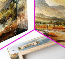 Load image into Gallery viewer, Beautiful Arizona Watercolor Landscape Painting Print, Wood Framed Art, Gift for him, painting, Prints, Abstract Wall Art