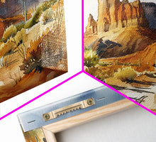 Load image into Gallery viewer, Beautiful Arizona Watercolor Landscape Painting Print, Wood Framed Art, Gift for him, painting, Prints, Abstract Wall Art