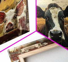 Carregar imagem no visualizador da galeria, Cute Farmhouse Animal Print, Window Art, Wall Art, Home Decor, Wall Decor, Cute Farmhouse Kitsch Living Room Art