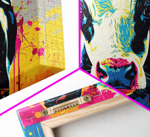 Load image into Gallery viewer, Cow Wall Art, Cow Print, Cow Wallhanging, Farmhouse Decor, Country Western Decor, Cow Lover Gift, Framed Canvas Print Or Metal Art Print