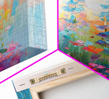 Load image into Gallery viewer, Delicate Blossoms in Springtime - Framed Canvas Print, Elegant Living Room Art, Soft Bedroom Decor, Pastel Flower Art, Wall Art