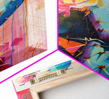 Cargar imagen en el visor de la galería, Flowering Cactus Framed Canvas Print - Desert Plant Wall Art, Living Room Decor, Modern Artwork, Unique Succulent Art for Bedroom and Office