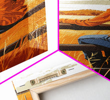 Cargar imagen en el visor de la galería, Contemplative Cowgirl on Fence Framed Canvas Print - Serene Western Decor, Country Wall Art for Living Room, Bedroom Artwork