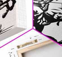 Load image into Gallery viewer, Dynamic Cowboy on Rearing Horse - Framed Canvas Print, Western Wall Art, Rustic Decor, Living Room and Bedroom Art Print