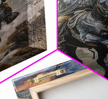 Carregar imagem no visualizador da galeria, Framed Canvas Print, Dynamic Cowboy Shooting Pistols Wall Art, Western Decor for Living Room or Bedroom, Exciting Wall Art, Home Decoration