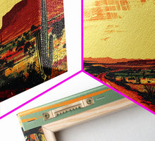 Carregar imagem no visualizador da galeria, Abstract Cowboy in Desert Sunset Scene, Boho Bedroom Art, Framed Canvas Print, Modern Living Room Decoration, Rustic Wall Art