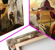 Carregar imagem no visualizador da galeria, Charming desert garden with blooming cacti and sunset, Framed Canvas Print, perfect for rustic farmhouse living room art