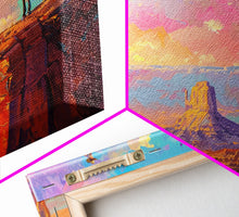 Load image into Gallery viewer, Cowboy Overlooking Monument Valley, Farmhouse Style Framed Canvas Print for Bedroom Wall Art, Rustic Home Decor, Scenic Western Landscape