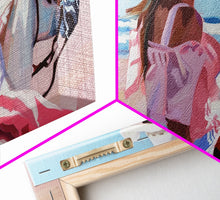 Load image into Gallery viewer, Elegant Cowgirl on Horse by the Shore, Beautiful Framed Canvas Print, Ideal for Coastal Living Room Art, Beach Bedroom Decor, Horse Wall Art