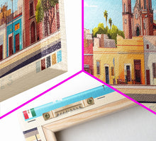 Carregar imagem no visualizador da galeria, Aguascalientes, Mexico Panoramic Travel Poster Canvas Print, Aguascalientes, Mexico Painting, Mexico Art, Aguascalientes Travel Art, Guest Room Painting