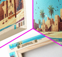 Load image into Gallery viewer, Almaty, Kazakhstan Panoramic Travel Poster Canvas Print, Almaty, Kazakhstan Painting, Kazakhstan Art, Almaty Panoramic Travel Art, Travel Painting