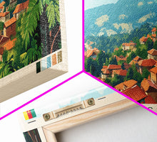 Carregar imagem no visualizador da galeria, Bafoussam, Cameroon Travel Poster Panoramic Canvas Print, Bafoussam, Cameroon Painting, Cameroon Art, Bafoussam Travel Art, Guest Room Painting