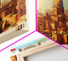 Carregar imagem no visualizador da galeria, Baghdad, Iraq Panoramic Travel Poster Canvas Print, Baghdad, Iraq Painting, Iraq Art, Baghdad Panoramic Travel Art, Travel Painting