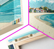 Carregar imagem no visualizador da galeria, Bahia Blanca, Argentina Panoramic Travel Poster Canvas Print, Bahia Blanca, Argentina Painting, Argentina Art, Bahia Blanca Travel Art, Guest Room Painting