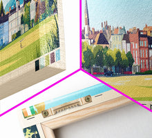 Carregar imagem no visualizador da galeria, Ballymena, Ireland Travel Poster Panoramic Canvas Print, Ballymena, Ireland Painting, Ireland Art, Ballymena Travel Art, Guest Room Painting