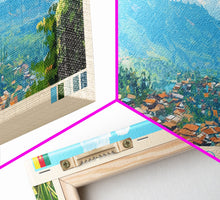 Load image into Gallery viewer, Bamenda, Cameroon Panoramic Travel Poster Canvas Print, Bamenda, Cameroon Painting, Cameroon Art, Bamenda Panoramic Travel Art, Travel Painting