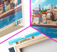 Load image into Gallery viewer, Benguela, Angola Panoramic Travel Poster Canvas Print, Benguela, Angola Painting, Angola Art, Benguela Panoramic Travel Art, Travel Painting