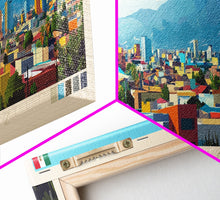 Load image into Gallery viewer, Benito Juarez, Mexico Panoramic Travel Poster Canvas Print, Benito Juarez, Mexico Painting, Mexico Art, Benito Juarez Travel Art, Guest Room Painting