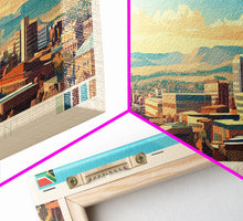 Load image into Gallery viewer, Bloemfontein, South Africa Panoramic Travel Poster Canvas Print, Bloemfontein, South Africa Painting, South Africa Art, Bloemfontein Panoramic Travel Art, Travel Painting