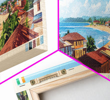 Load image into Gallery viewer, Bouake, Ivory Coast Panoramic Travel Poster Canvas Print, Bouake, Ivory Coast Painting, Ivory Coast Art, Bouake Panoramic Travel Art, Travel Painting