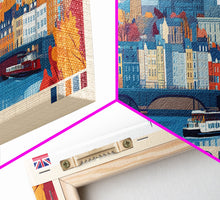 Load image into Gallery viewer, Bristol, England Panoramic Travel Poster Canvas Print, Bristol, England Painting, England Art, Bristol Panoramic Travel Art, Travel Painting