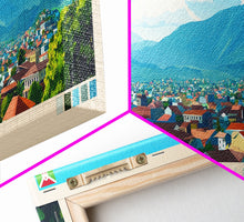 Carregar imagem no visualizador da galeria, Bujumbura, Burundi Panoramic Travel Poster Canvas Print, Bujumbura, Burundi Painting, Burundi Art, Bujumbura Travel Art, Guest Room Painting