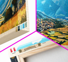 Carregar imagem no visualizador da galeria, Cajamarca, Peru Panoramic Travel Poster Canvas Print, Cajamarca, Peru Painting, Peru Art, Cajamarca Travel Art, Guest Room Painting