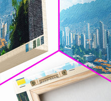 Carregar imagem no visualizador da galeria, Cali, Colombia Travel Poster Panoramic Canvas Print, Cali, Colombia Painting, Colombia Art, Cali Travel Art, Guest Room Painting
