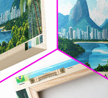 Carregar imagem no visualizador da galeria, Campinas, Brazil Travel Poster Panoramic Canvas Print, Campinas, Brazil Painting, Brazil Art, Campinas Travel Art, Guest Room Painting