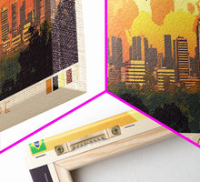 Carregar imagem no visualizador da galeria, Campo Grande, Brazil Panoramic Travel Poster Canvas Print, Campo Grande, Brazil Painting, Brazil Art, Campo Grande Panoramic Travel Art, Travel Painting