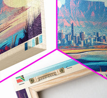 Carregar imagem no visualizador da galeria, Cape Town, South Africa Panoramic Travel Poster Canvas Print, Cape Town, South Africa Painting, South Africa Art, Cape Town Travel Art, Guest Room Painting
