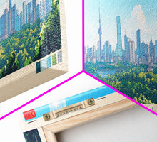 Cargar imagen en el visor de la galería, Changsha, China Panoramic Travel Poster Canvas Print, Changsha, China Painting, China Art, Changsha Travel Art, Living Room Painting