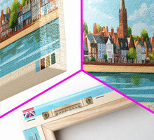 Load image into Gallery viewer, Chichester, England Panoramic Travel Poster Canvas Print, Chichester, England Painting, England Art, Chichester Panoramic Travel Art, Travel Painting