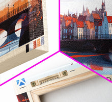 Load image into Gallery viewer, Coatbridge, Scotland Panoramic Travel Poster Canvas Print, Coatbridge, Scotland Painting, Scotland Art, Coatbridge Panoramic Travel Art, Travel Painting