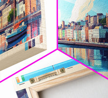 Cargar imagen en el visor de la galería, Cork, Ireland Panoramic Travel Poster Canvas Print, Cork, Ireland Painting, Ireland Art, Cork Travel Art, Living Room Painting