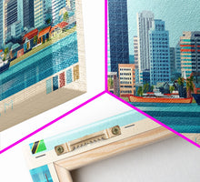 Load image into Gallery viewer, Dar es Salaam, Tanzania Panoramic Travel Poster Canvas Print, Dar es Salaam, Tanzania Painting, Tanzania Art, Dar es Salaam Travel Art, Living Room Painting