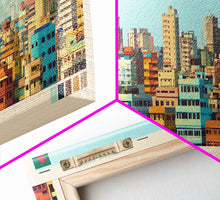 Load image into Gallery viewer, Dhaka, Bangladesh Panoramic Travel Poster Canvas Print, Dhaka, Bangladesh Painting, Bangladesh Art, Dhaka Travel Art, Guest Room Painting