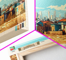 Load image into Gallery viewer, Diepsloot, South Africa Panoramic Travel Poster Canvas Print, Diepsloot, South Africa Painting, South Africa Art, Diepsloot Travel Art, Living Room Painting
