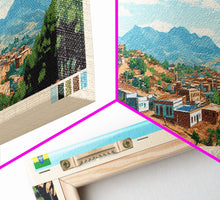 Load image into Gallery viewer, Dire Dawa, Ethiopia Travel Poster Panoramic Canvas Print, Dire Dawa, Ethiopia Painting, Ethiopia Art, Dire Dawa Travel Art, Guest Room Painting