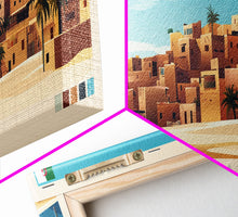 Load image into Gallery viewer, Djelfa, Algeria Panoramic Travel Poster Canvas Print, Djelfa, Algeria Painting, Algeria Art, Djelfa Panoramic Travel Art, Travel Painting
