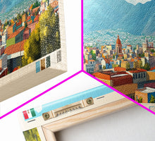 Load image into Gallery viewer, Ecatepec, Mexico Panoramic Travel Poster Canvas Print, Ecatepec, Mexico Painting, Mexico Art, Ecatepec Panoramic Travel Art, Travel Painting