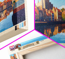 Load image into Gallery viewer, Ely, England Travel Poster Panoramic Canvas Print, Ely, England Painting, England Art, Ely Travel Art, Guest Room Painting