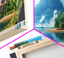 Carregar imagem no visualizador da galeria, Fernando de la Mora, Paraguay Travel Poster Panoramic Canvas Print, Fernando de la Mora, Paraguay Painting, Paraguay Art, Fernando de la Mora Travel Art, Guest Room Painting